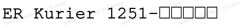 ER Kurier 1251字体转换